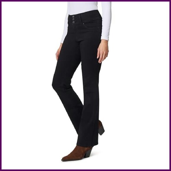 High Rise Bootcut Jeans, 60% Stretch Denim, 32" Inseam, Size 0-17 - Picture 2 of 8